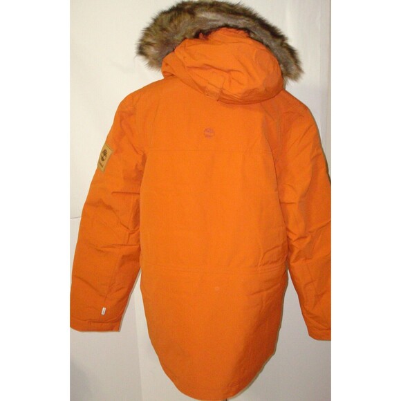 New NWT Mens Timberland Down Coat Orange Waterproof L Dryvent Warmest Recycled - Picture 8 of 16